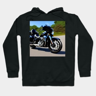 Classic Cruiser Motorcycle Black Hoodie